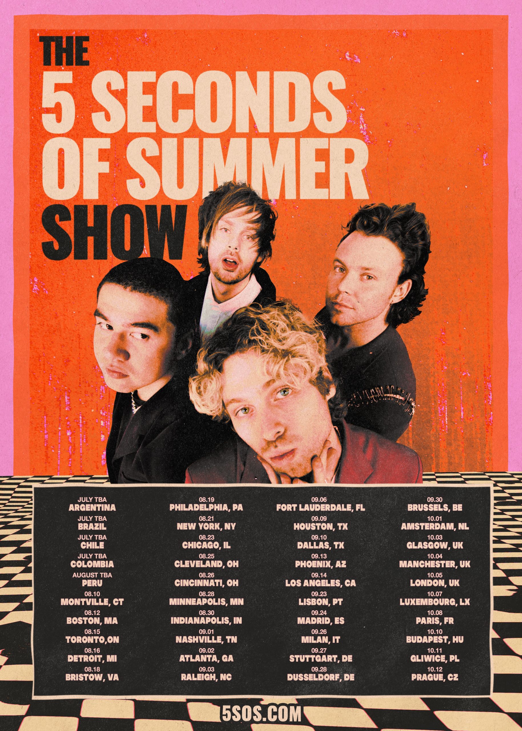 ANUNCIA TURNÊ MUNDIAL THE 5 SECONDS OF SUMMER SHOW